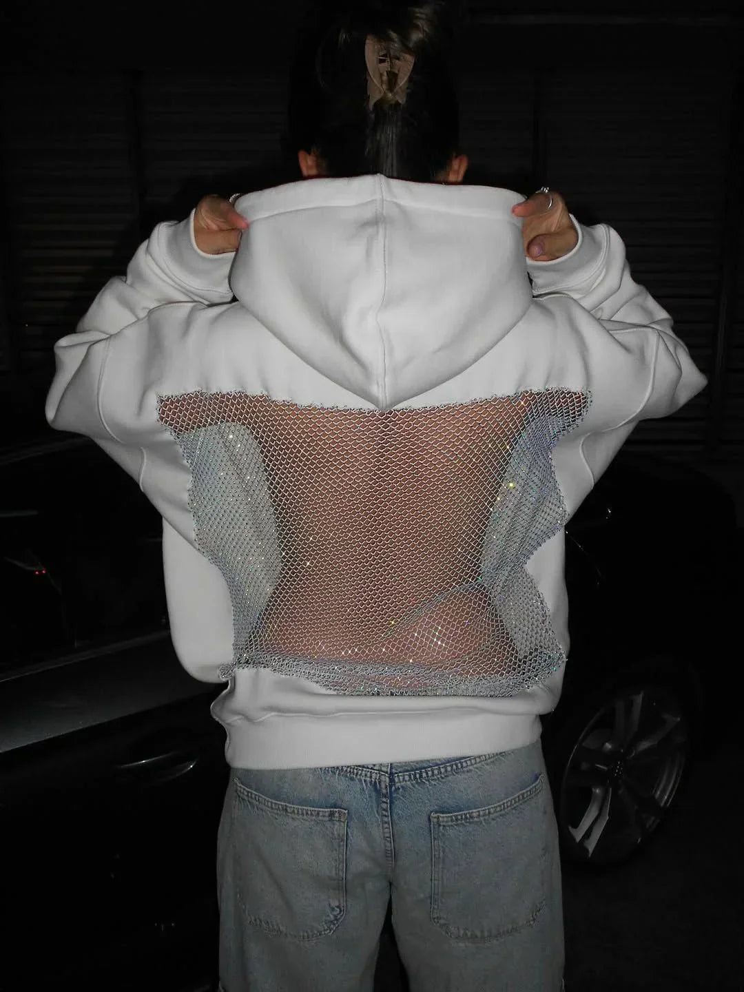 Reflective Mesh Hoodie