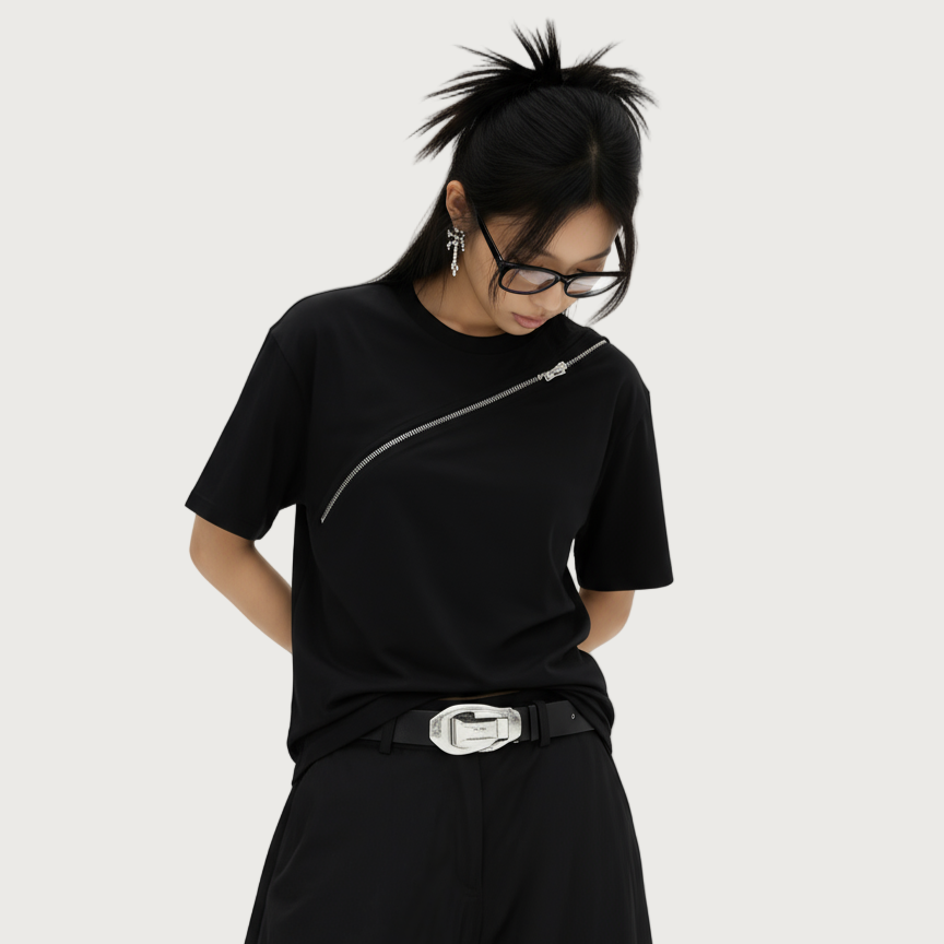 Chrome Crystal Unisex Glasses – Premium Acetate Frame with Metal Detailing