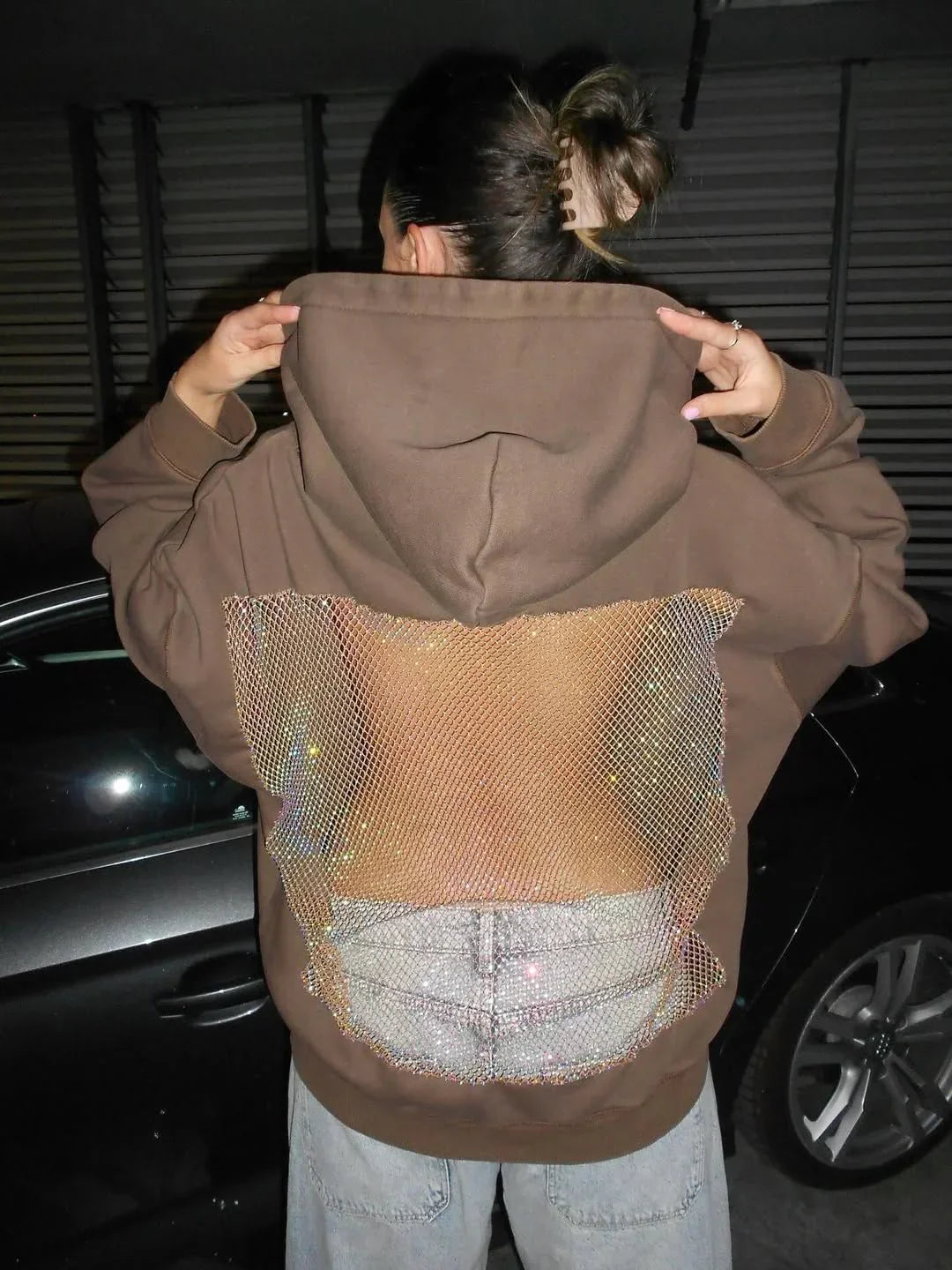 Reflective Mesh Hoodie