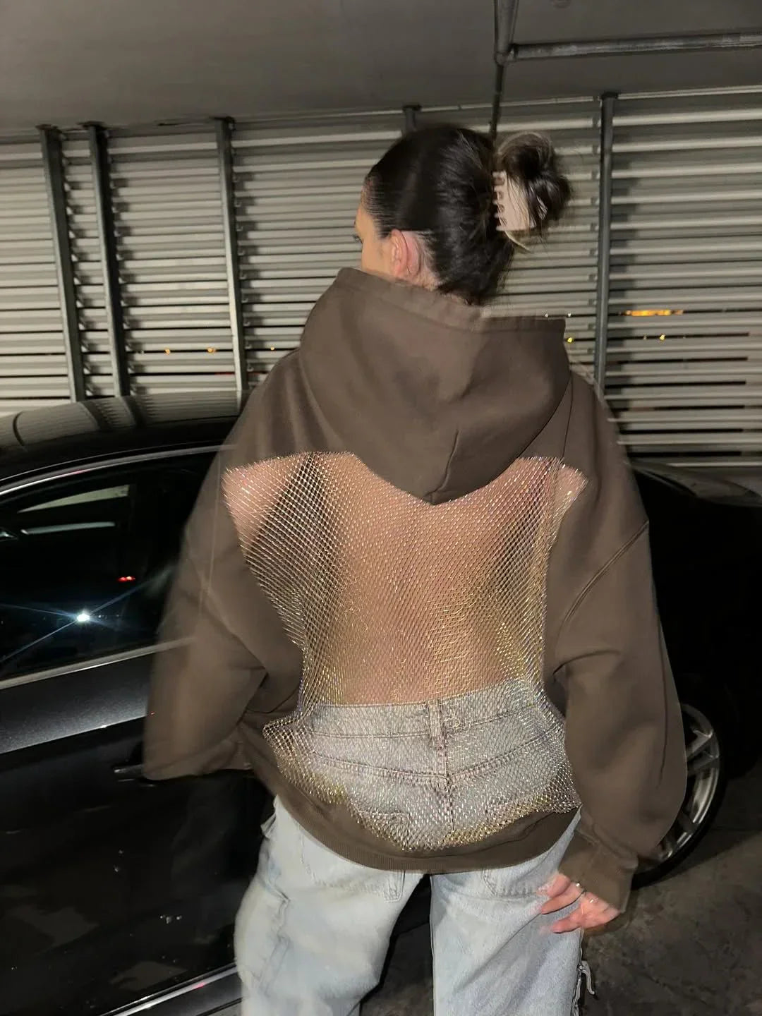 Reflective Mesh Hoodie